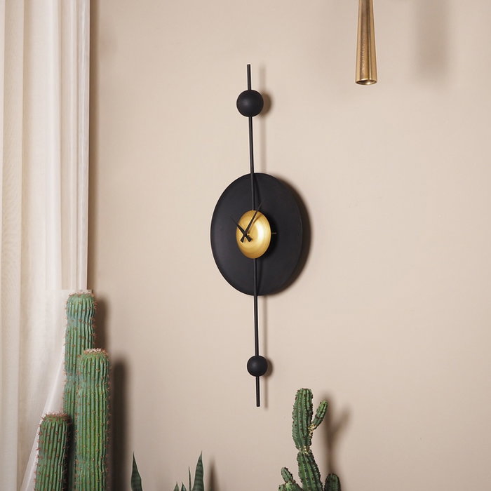 Wallity APS138LSAA Reloj de Pared Decorativo de Metal Dorado y Negro Wallity APS138LSAA Reloj de Pared Decorativo de Metal Dorado y Negro